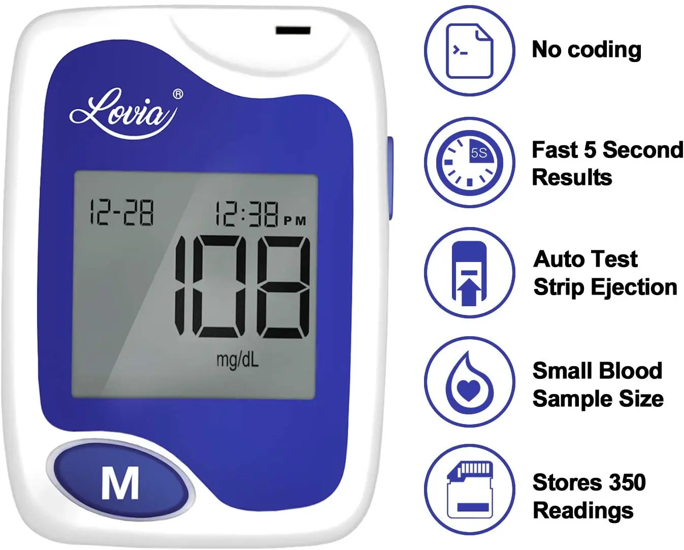 Lovia Automatic Digital Blood Pressure Monitor LCD Display-Unit